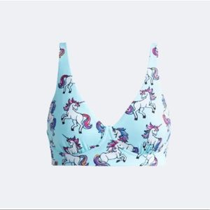 Me Undies 💙 unicorn print longline bralette